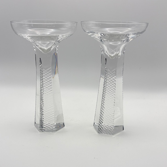 Ceska Other - Pr of VTG Ceska‎ Crystal Hexagon Stem Cocktail Glasses